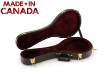 Charger l'image dans la galerie, Deluxe arch top hardshell mandolin case with plush interior and heavy-duty hardware made in Canada