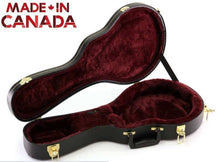 Charger l'image dans la galerie, Deluxe arch top hardshell F-style mandolin case with plush interior and heavy-duty hardware, made in Canada