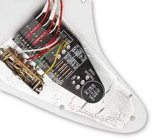 Charger l'image dans la galerie, EMG Kirk Hammett Strat Pickguard Setup KH20 Black - S/S/81 combo w/White Pearloid 3 Ply Pickguard-(6580325417154)