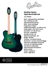 Load image into Gallery viewer, Godin 053384 Multiac Nylon Opalburst MN Ltd Classical Guitar -MADE In Canada
