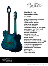 Load image into Gallery viewer, Godin 053391 Multiac Nylon Oceanburst Ltd Classical Guitar -MADE In Canada
