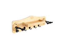 Load image into Gallery viewer, GUITTO Guitar Accessories Wall Hanger Shelf Wood Guitar Wall Mount with 4 Hooks and 2 Racks Holder for Acoustic and Electric Guitar, Bass, Ukulele, Mandolin, Violin, Banjo (GGS-10)
