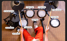 Load image into Gallery viewer, AROMA TDX-18 - E-DRUM WITH MESH HEADS - THRONE AND HEADPHONES INCLUDED
