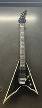 Load image into Gallery viewer, Agile Reaper Custom 625 Husk Flying V Black with Silver Border with Case - PRE OWNED
