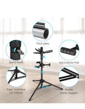 Charger l'image dans la galerie, GUITTO Triple Guitar Stand Floor Stand Universal for Acoustic Electric Guitars Bass Banjos Folding Multi Guitar Stands GGS-06T
