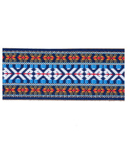 Charger l'image dans la galerie, DEERING S-RETRO-EH RETRO LEATHER CRADLE BANJO STRAP - TRIBAL BLUE
