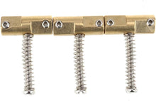 Load image into Gallery viewer, Wilkinson WTB 10.8mm Vintage Compensated Brass Guitar Tele Saddles Set for Fender Telecaster Electric Guitar, Gold
