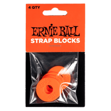 Charger l'image dans la galerie, Ernie Ball Strap Blocks - Lot de 4 - Noir/Rouge
