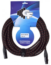 Charger l'image dans la galerie, GF BLACK &amp; RED TWEED MICROPHONE XLR X XLR CABLE - 25 FEET
