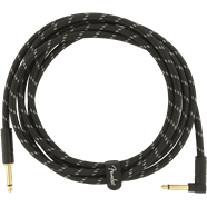 Charger l'image dans la galerie, FENDER DELUXE SERIES, STRAIGHT/ANGLE, 10 FOOT BLACK AND WHITE TWEED INSTRUMENT CABLE
