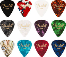 Charger l'image dans la galerie, Fender Celluloid Medley Picks -351 Shape, 12 Packs - Various Gauges
