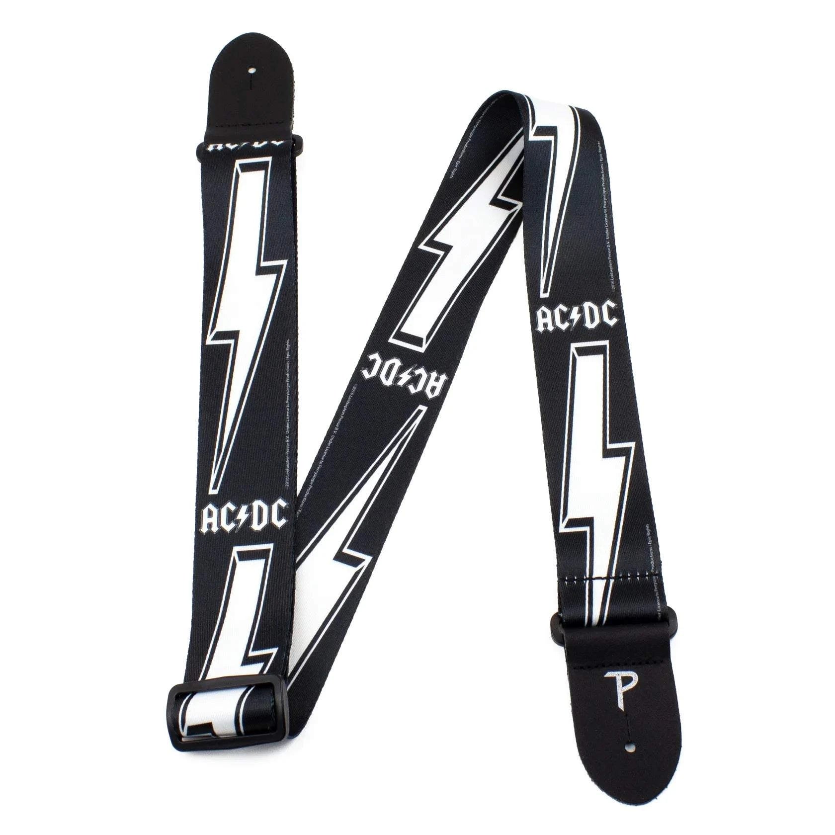 PERRI’S LEATHER AC/DC OFFICIAL LICENSING POLYESTER GUITAR STRAP