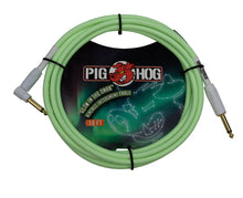 Charger l'image dans la galerie, PIG HOG GLOW IN THE DARK INSTRUMENT CABLE, PCH10GLOR RIGHT ANGLE 10FT
