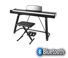 Charger l'image dans la galerie, MAESTRO MD P-225 88-Key Portable Digital Piano Dual Bluetooth and 3 Pedals - Black
