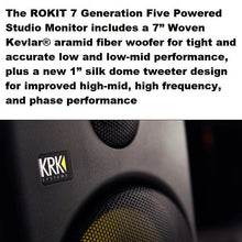 Charger l'image dans la galerie, KRK RP7-G5 Rokit Generation 5 Active Studio Monitors - 7" (NEW!) with Protective Speaker Grilles
