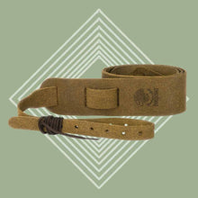 Charger l'image dans la galerie, DEERING SOFT LEATHER CRADLE BANJO STRAP - SUEDED CARAMEL BROWN-(8375485563135)
