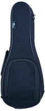 Load image into Gallery viewer, SMOOTH 25MM padded gig bag for tenor ukulele with adjustable backpack straps and accessory pocket in black
