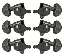 Charger l'image dans la galerie, Grover 102BN Original Rotomatics avec bouton rond - Mécaniques pour guitare, 3 + 3 - Black Nickel 
