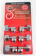 Charger l'image dans la galerie, Grover 102C Original Rotomatics avec bouton rond - Mécaniques pour guitare, 3 + 3 - Chrome
