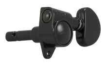 Load image into Gallery viewer, Grover 106BC Original Locking Rotomatics with Round Button - Guitar Machine Heads, 3 + 3 - Black Chrome
