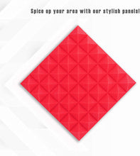 Load image into Gallery viewer, Red Acoustic Studio Panel Foam Pyramid Wedges 2" X 12" X 12" Sound-Proofing, Sound Absorption
