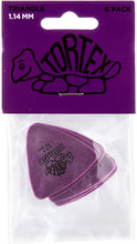 Load image into Gallery viewer, Dunlop 431P1.14 Tortex Triangle, Purple 1.14mm, 6 Player's Pack-(6915521904834)
