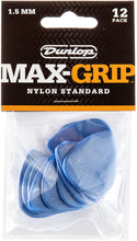 Load image into Gallery viewer, Dunlop 449P150 1.5mm Max-Grip Nylon Standard Guitar Picks, 12-Pack-(6921123102914)
