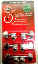 Charger l'image dans la galerie, Grover 502C Roto-Grip Locking Rotomatics avec bouton rond - Mécaniques pour guitare, 3 + 3 - Chrome
