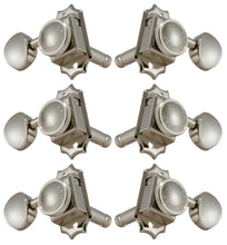 Load image into Gallery viewer, Grover 533N Vintage Locking Rotomatics with Metal Button - Guitar Machine Heads, 3 + 3 - Nickel
