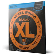 Charger l'image dans la galerie, D'Addario EXL160-5 - Nickel Round Wound 5-STRING/LONG SCALE 50-135-(7908999397631)
