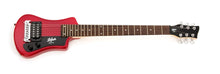 Charger l'image dans la galerie, Hofner HOF-HCT-SH-R-O Shorty Electric Travel Guitar Red w Gig Bag
