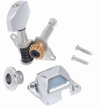 Charger l'image dans la galerie, 3 Gauche 3 Droite Semi-fermé Guitare Cordes Tuning Pegs Tuners Machine Heads Set pour Guitare Électrique/Acoustique, Chrome 

