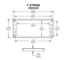 Charger l'image dans la galerie, EMG - PickUp Mounting Ring FLAT 7 String MEDIUM - Black-(7737146802431)

