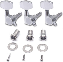 Charger l'image dans la galerie, Cordes scellées Tuning Pegs Keys Machines Heads Tuners 3L 3R Guitare électrique Pièces de rechange pour guitare acoustique Chrome. 
