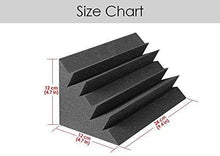 Charger l'image dans la galerie, 4 pack acoustic studio bass traps corner foam sound absorption panels 9.4x4.7x4.7 inches
