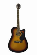 Charger l'image dans la galerie, Glen Burton USA Deluxe acoustic electric guitar with cutaway and sunburst finish
