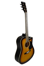 Charger l'image dans la galerie, Huntington USA Cutaway Dreadnought acoustic guitar full size steel string sunburst finish
