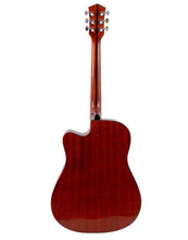 Charger l'image dans la galerie, Glen Burton USA Deluxe solid top cutaway acoustic dreadnought guitar back view desert sand finish
