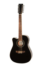 Charger l'image dans la galerie, De Rosa USA 12 string left handed cutaway dreadnought acoustic electric guitar with spruce top and rosewood fingerboard
