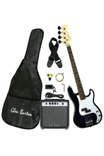 Charger l'image dans la galerie, Glen Burton USA solid body 4-string electric bass guitar combo with amplifier and accessories bundle
