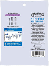 Charger l'image dans la galerie, MARTIN MA175 CUSTOM LIGHT 11 - 52 BRONZE 80/20 AUTHENTIC ACOUSTIC PERFORMANCE SUPÉRIEURE SP® CORDES DE GUITARE
