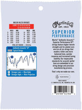 Load image into Gallery viewer, MARTIN MA190 LIGHT 12 - 54 BRONZE 80/20 12 STRING AUTHENTIC ACOUSTIC SUPERIOR PERFORMANCE SP® GUITAR STRINGS
