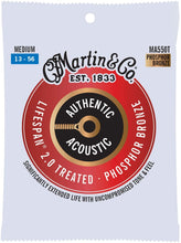 Charger l'image dans la galerie, MARTIN MA550T MEDIUM 13 - 56 CORDES DE GUITARE ACOUSTIQUE AUTHENTIQUE LIFESPAN® 2.0 BRONZE PHOSPHORE0
