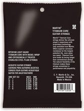 Load image into Gallery viewer, MARTIN MTCN160 LIGHT 12-55 TITANIUM CORE GUITAR STRINGS
