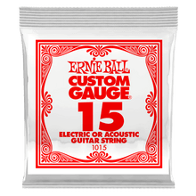 Charger l'image dans la galerie, ERNIE BALL .015 PLAIN STEEL ELECTRIC OR ACOUSTIC GUITAR STRINGS-(6752753418434)
