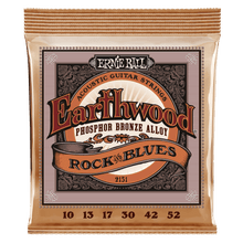 Load image into Gallery viewer, ERNIE BALL 2151 EARTHWOOD ROCK AND BLUES W/PLAIN G PHOSPHOR BRONZE ACOUSTIC GUITAR STRINGS - 10-52 GAUGE-(6634918183106)
