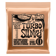 Load image into Gallery viewer, ERNIE BALL 2224 TURBO SLINKY NICKEL WOUND ELECTRIC GUITAR STRINGS 9.5 - 46 GAUGE-(6631428620482)
