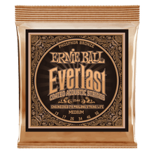 Charger l'image dans la galerie, ERNIE BALL 2544 EVERLAST MEDIUM COATED PHOSPHOR BRONZE ACOUSTIC GUITAR STRINGS - 13-56 GAUGE-(6635132879042)
