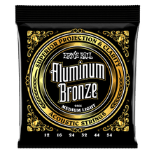 Charger l'image dans la galerie, ERNIE BALL 2566 MEDIUM LIGHT ALUMINUM BRONZE ACOUSTIC GUITAR STRINGS - 12-54 GAUGE-(6634948690114)
