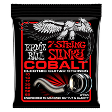 Charger l'image dans la galerie, ERNIE BALL 2730  SKINNY TOP HEAVY BOTTOM SLINKY COBALT 7-STRING ELECTRIC GUITAR STRINGS - 10-62 GAUGE-(6633357672642)
